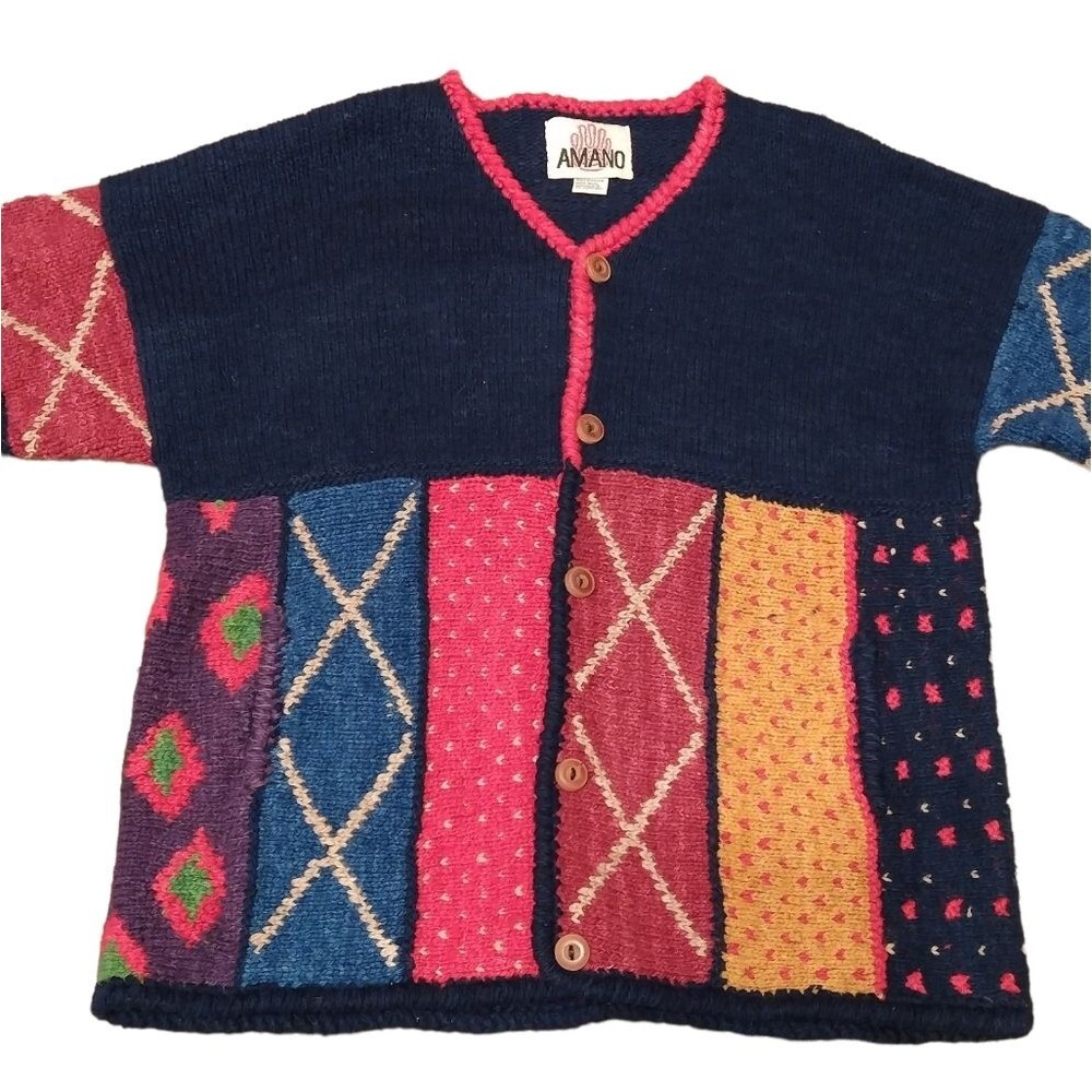 Vintage 80's Amano 100% Wool Sweater